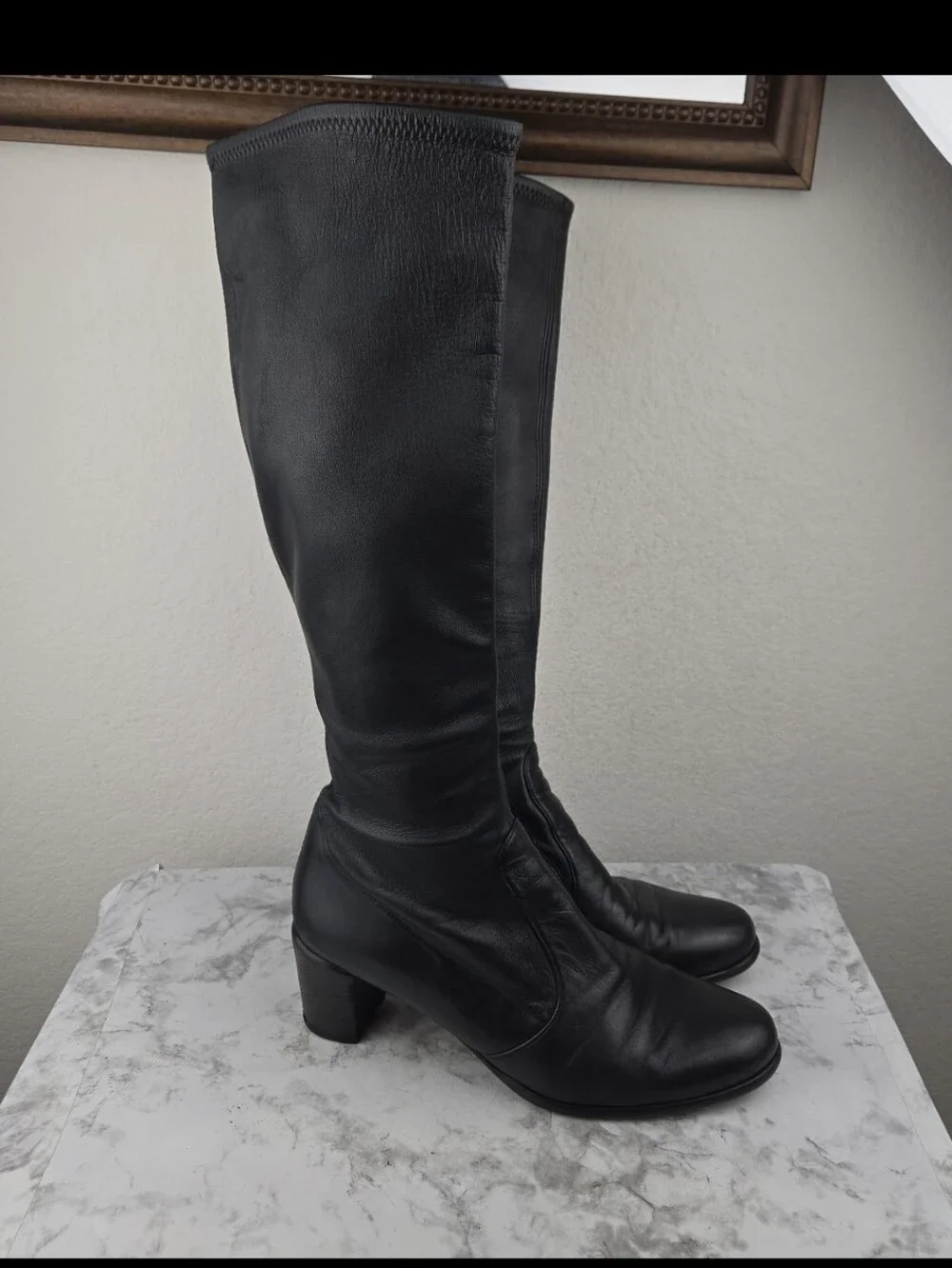 Stuart Weitzman Black Leather Boots